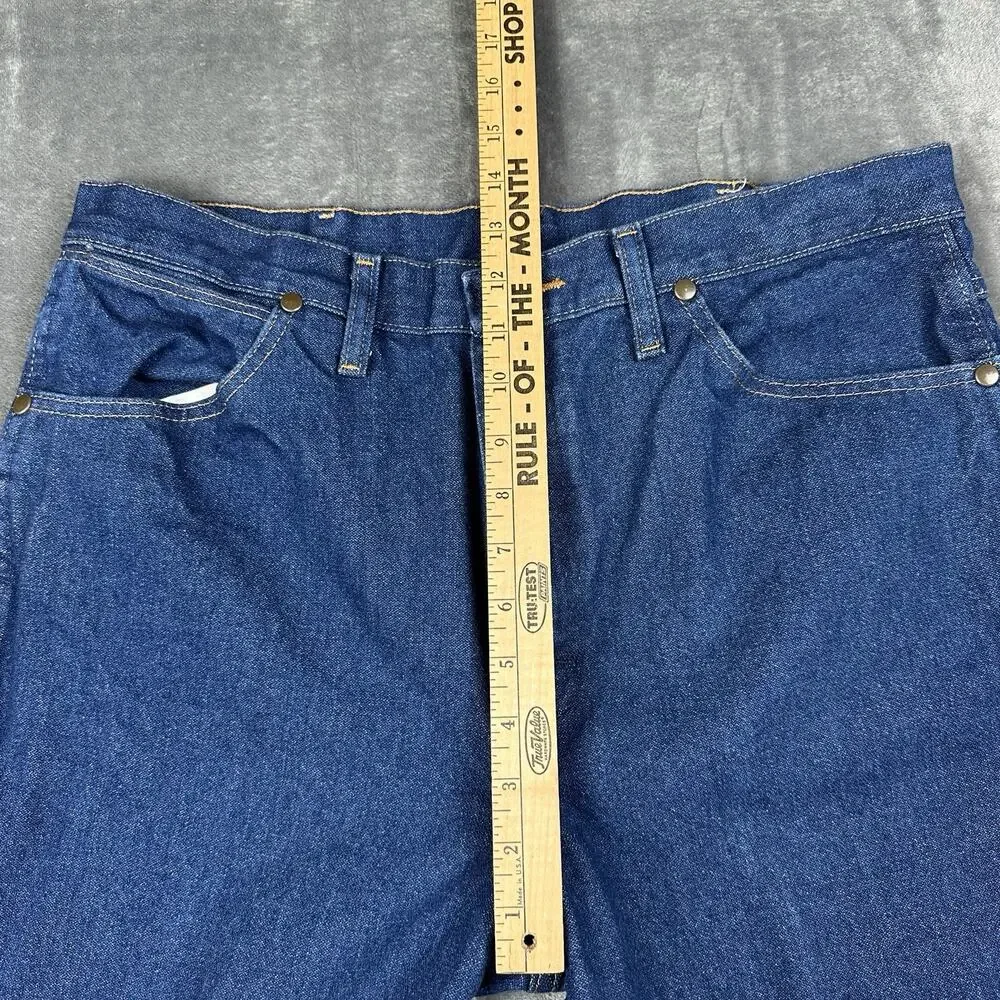 Wrangler Cowboy Cut Jeans Mens 35x30 Blue Dark Wash Slim Straight Denim 936PWD